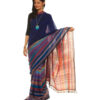 Exclusive Hand Woven Pure Cotton Blue Kutch Saree