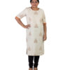Exclusive Hand Block Printed Dabu Saraswati Motif Pure Cotton Kashish Kurta | Shift Dress in natural dyes