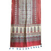 Exclusive Hand Crafted Gajji Silk Stole With Ajrakh Hand Block Print