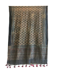 Alternative view of Exclusive Hand Crafted Ajrakh Hand Block Printed Cotton Kota Stole