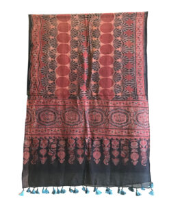 Alternative view of Exclusive Hand Crafted Ajrakh Hand Block Printed Cotton Kota Stole