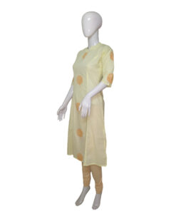 Alternative view of Exclusive Hand Block Printed Pure Cotton Ready To Wear Kurta in Pigment Dyes.