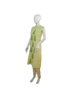 Alternative view of Exclusive Hand Block Printed Pure Cotton Ready To Wear Kurta in Pigment Dyes.