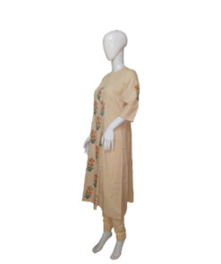 Alternative view of Exclusive Hand Block Printed Pure Cotton Ready To Wear Kurta in Pigment Dyes